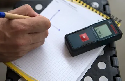 Medição com trena a laser